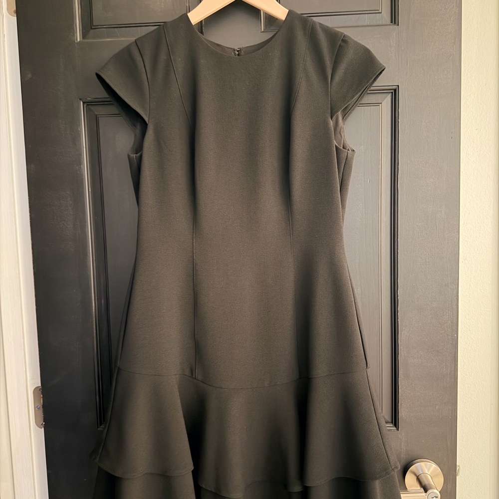 Eliza J Black Mini Dress with Flared Hem